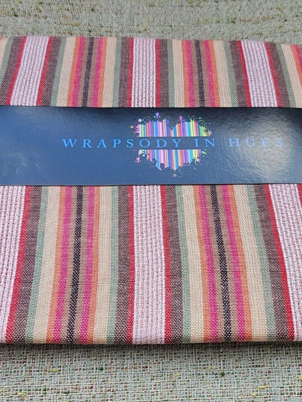 Wrapsody in Hues Women Scarf Multi Color Stripes Multi Style Scarf One Size NWT - Picture 7 of 10